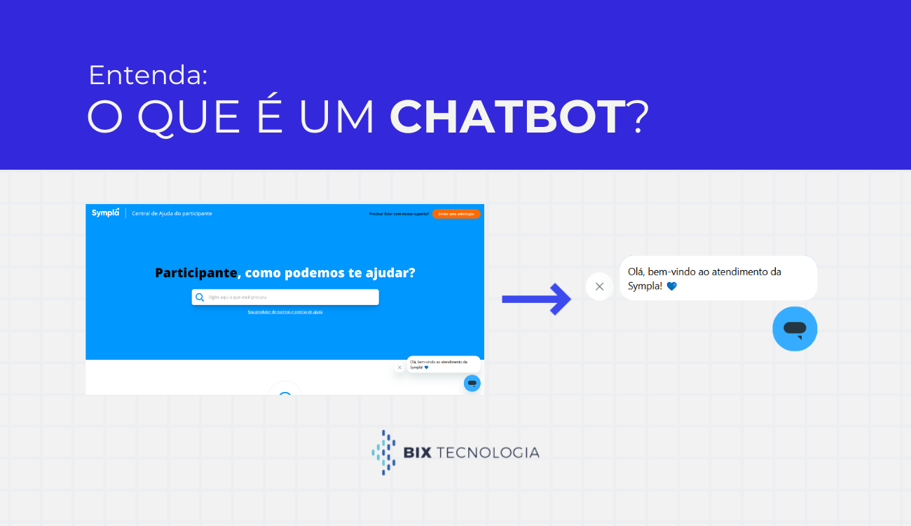 Exemplo de chatbot na tela do Sympla.