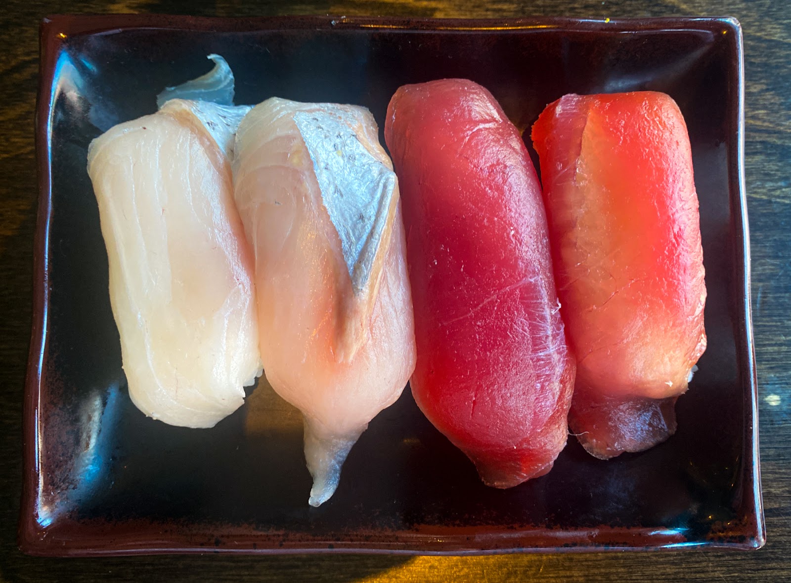 Kampachi & Maguro Nigiri at Sushi Blue