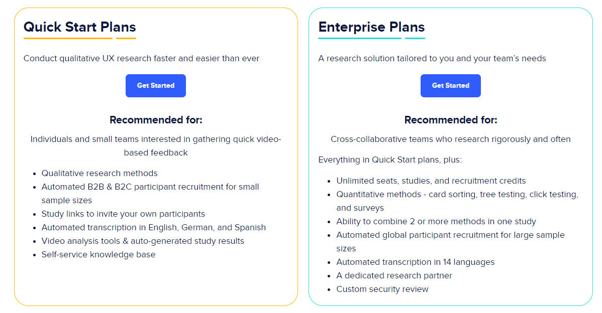 UserZoom pricing