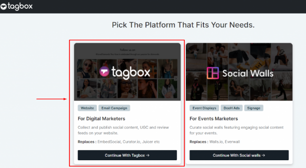 Tagbox Platfom Options