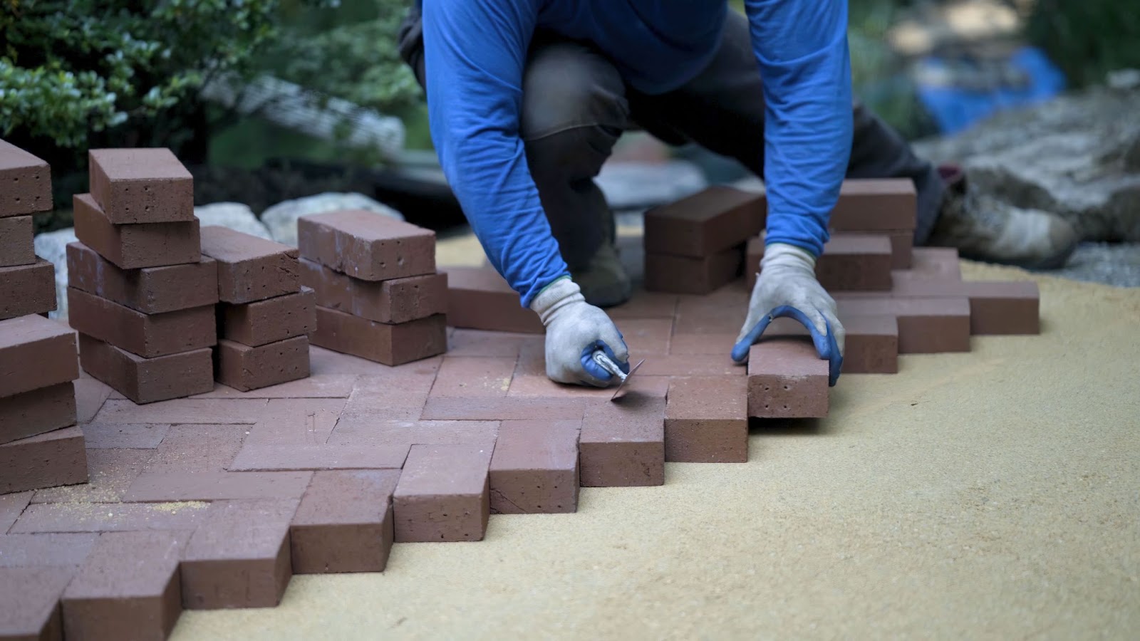 brick lay patio