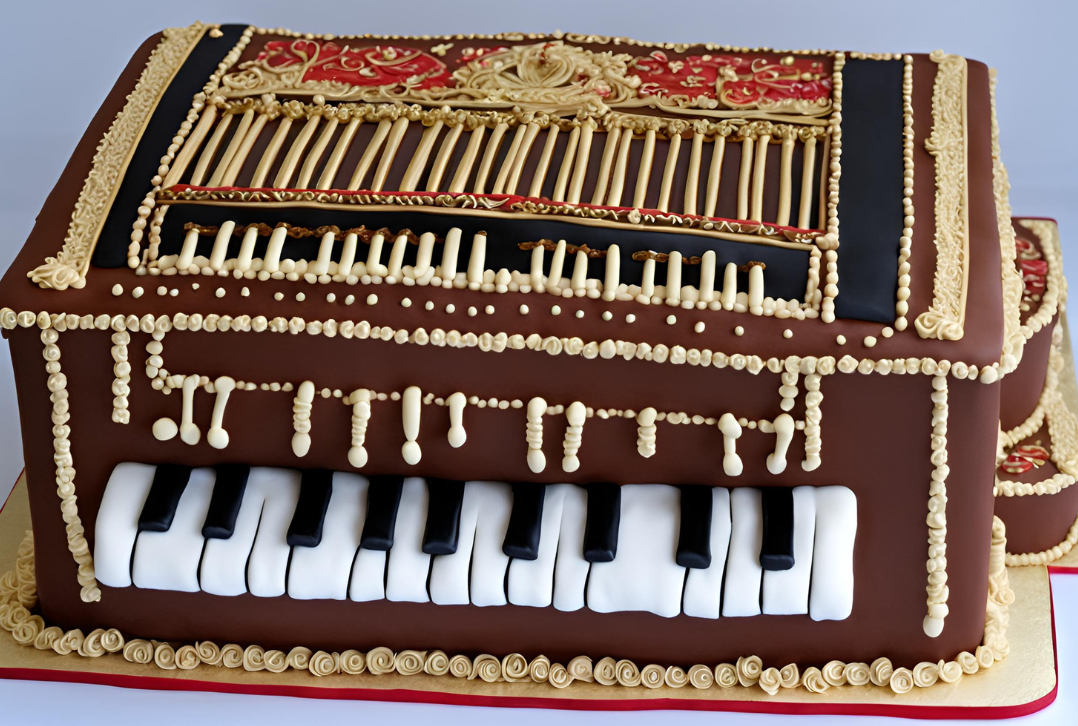 Harmonium Music Instrument Cake Design