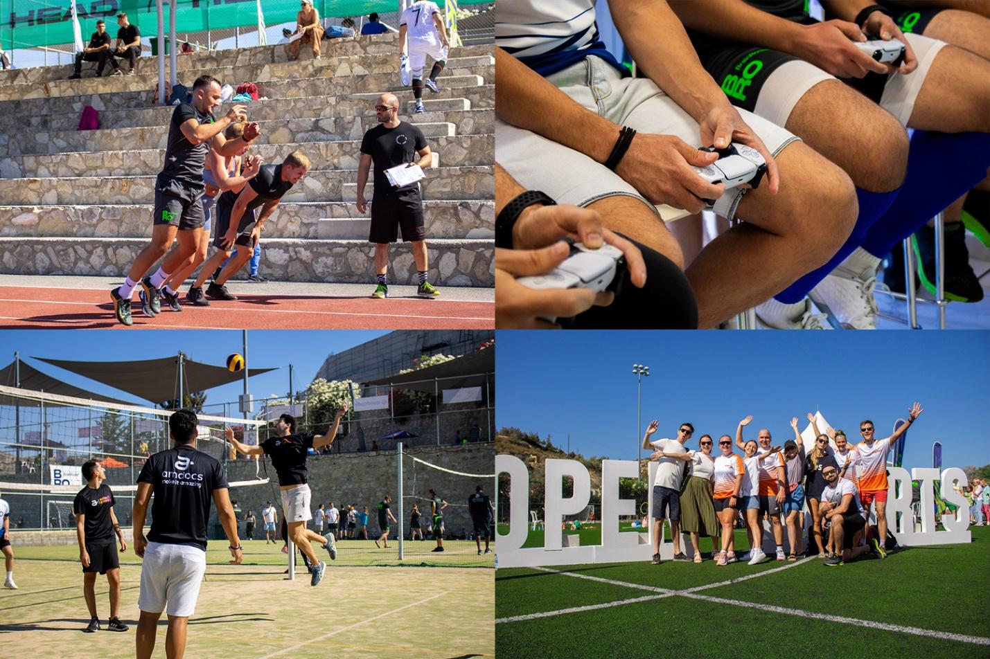 A collage of people playing volleyball

Description automatically generated