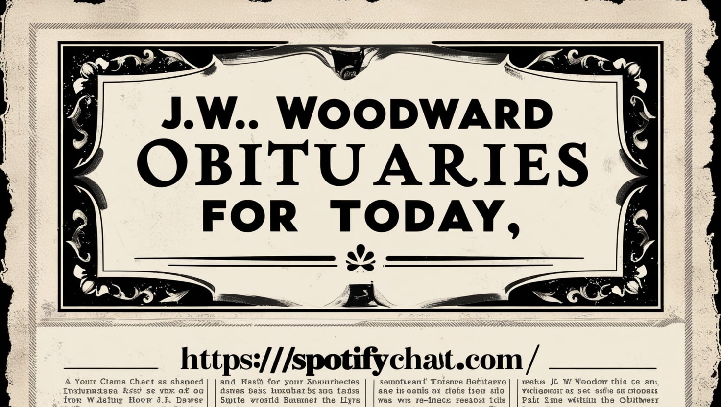 j.w. woodward obituaries for today