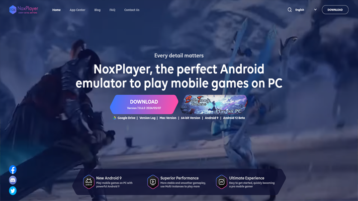  Best android emulator for low-end PC: NoxPlayer