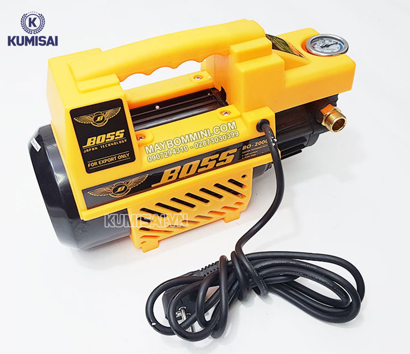 Máy rửa xe 120bar Boss 2000w – Nhỏ gọn, mạnh mẽ, đa năng cho mọi gia đình