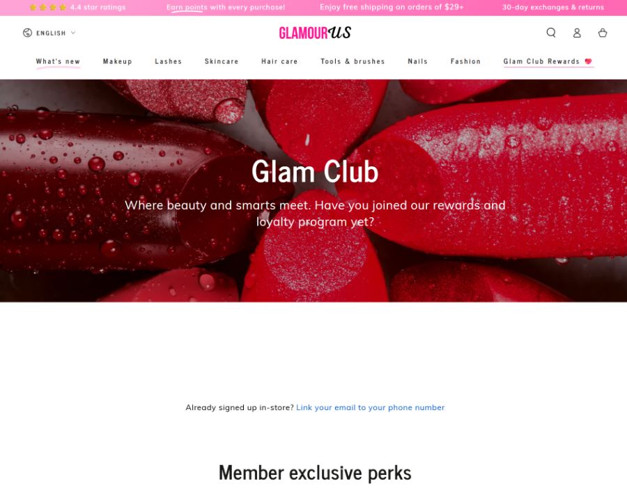 Glamour Us: Joy Loyalty Program