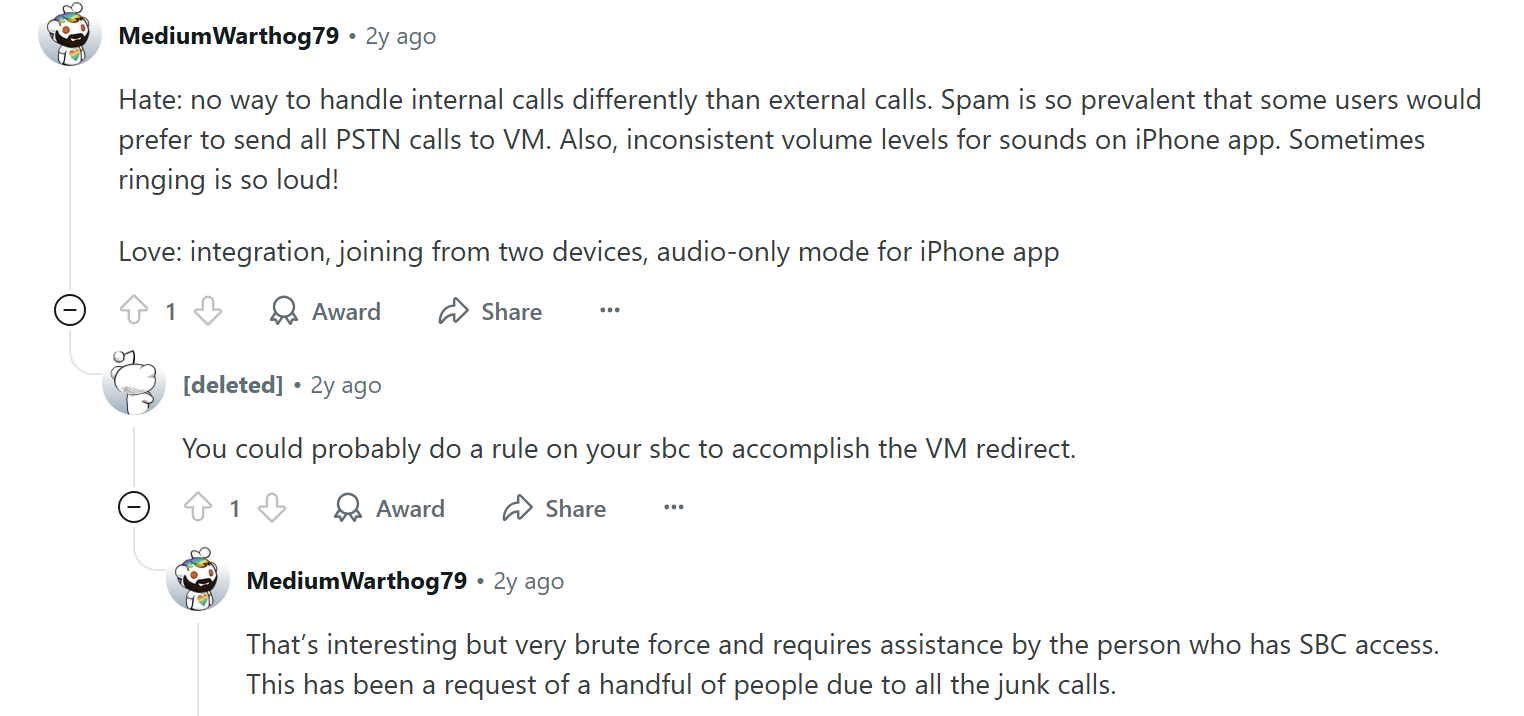 Addressing user reviews as to why Teams Phone isn't more popular