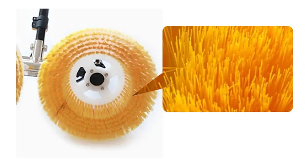 soft bristled brush for cleaning solar panels