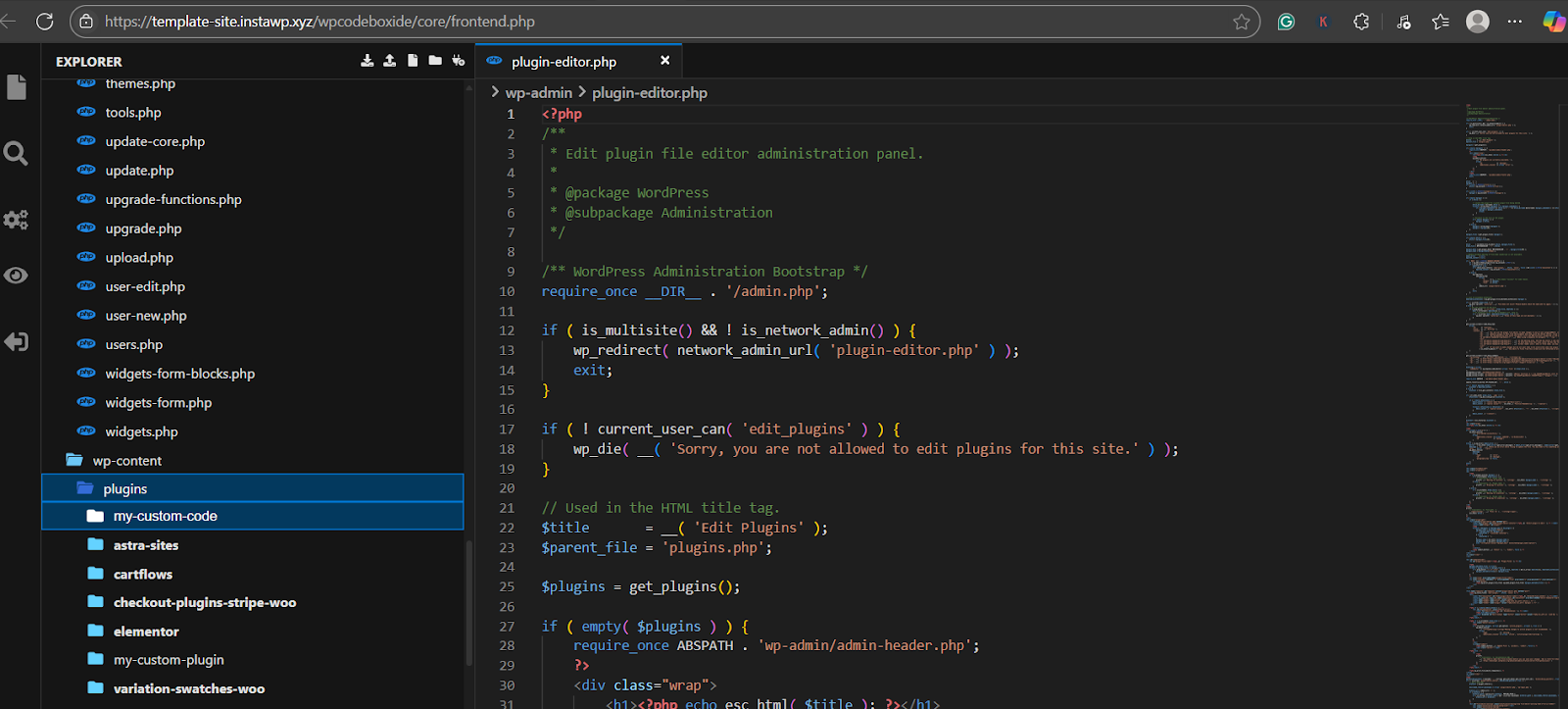 how to add custom code in WordPress