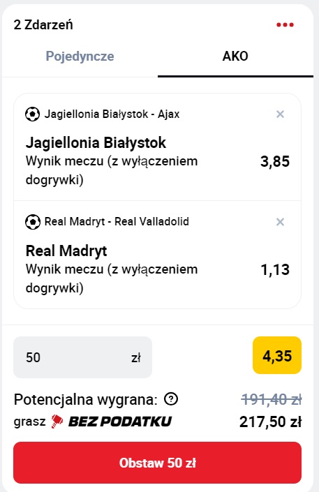 kupon bez podatku betclic bukmacher bez podatku