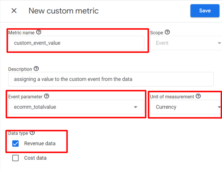 Custom Metric Creation