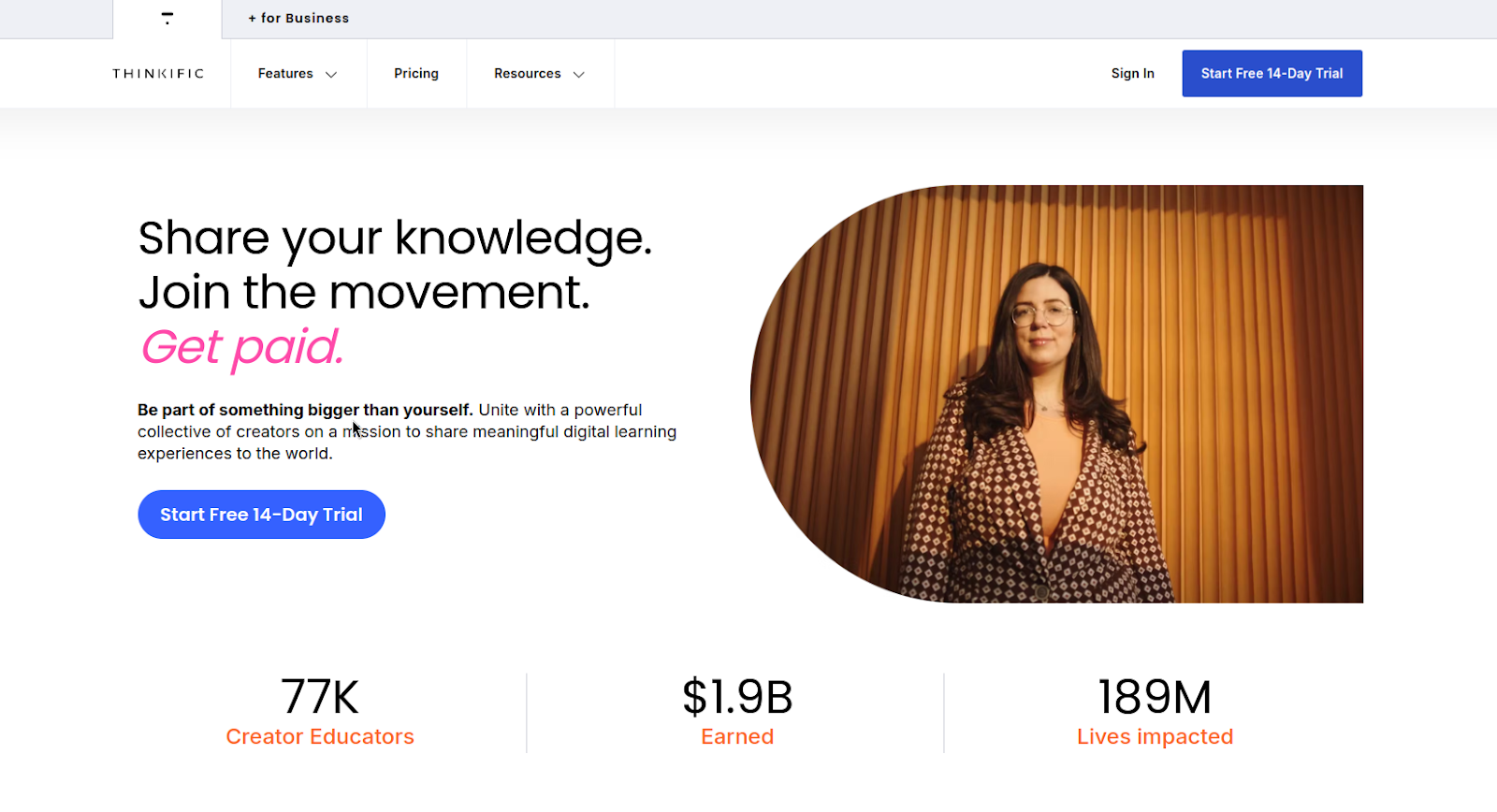 Thinkific website