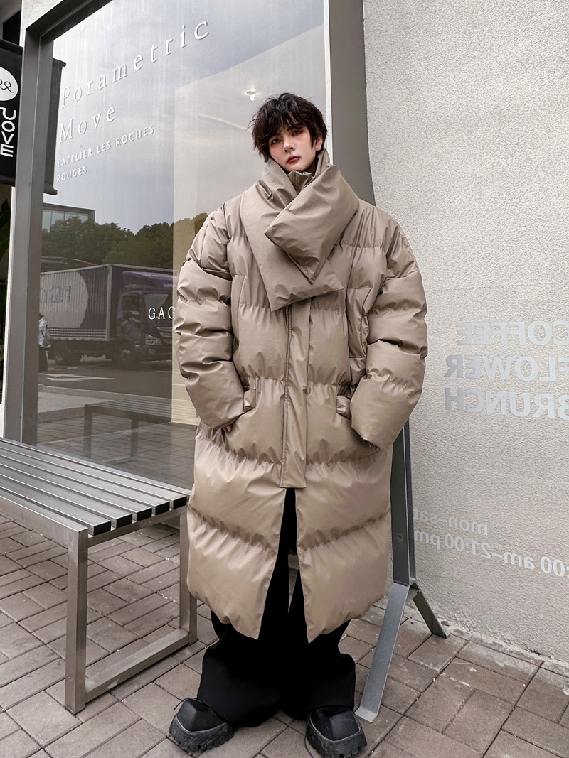 Korean Men's Fashion: Oversized Elegance: A Korean Man’s Cozy Yet Futuristic Winter Style