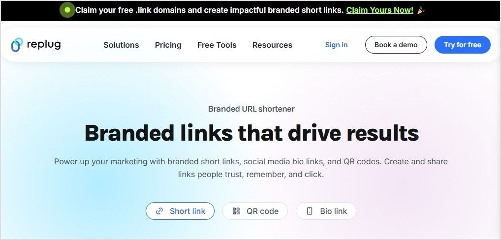 Example of Replug top banner CTA overlay