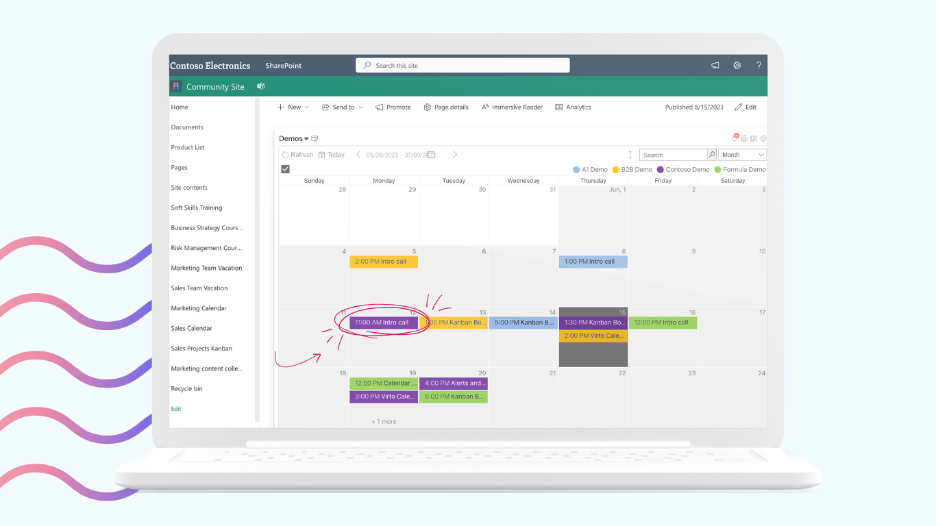 Virto Calendar App for SharePoint Online & Microsoft 365