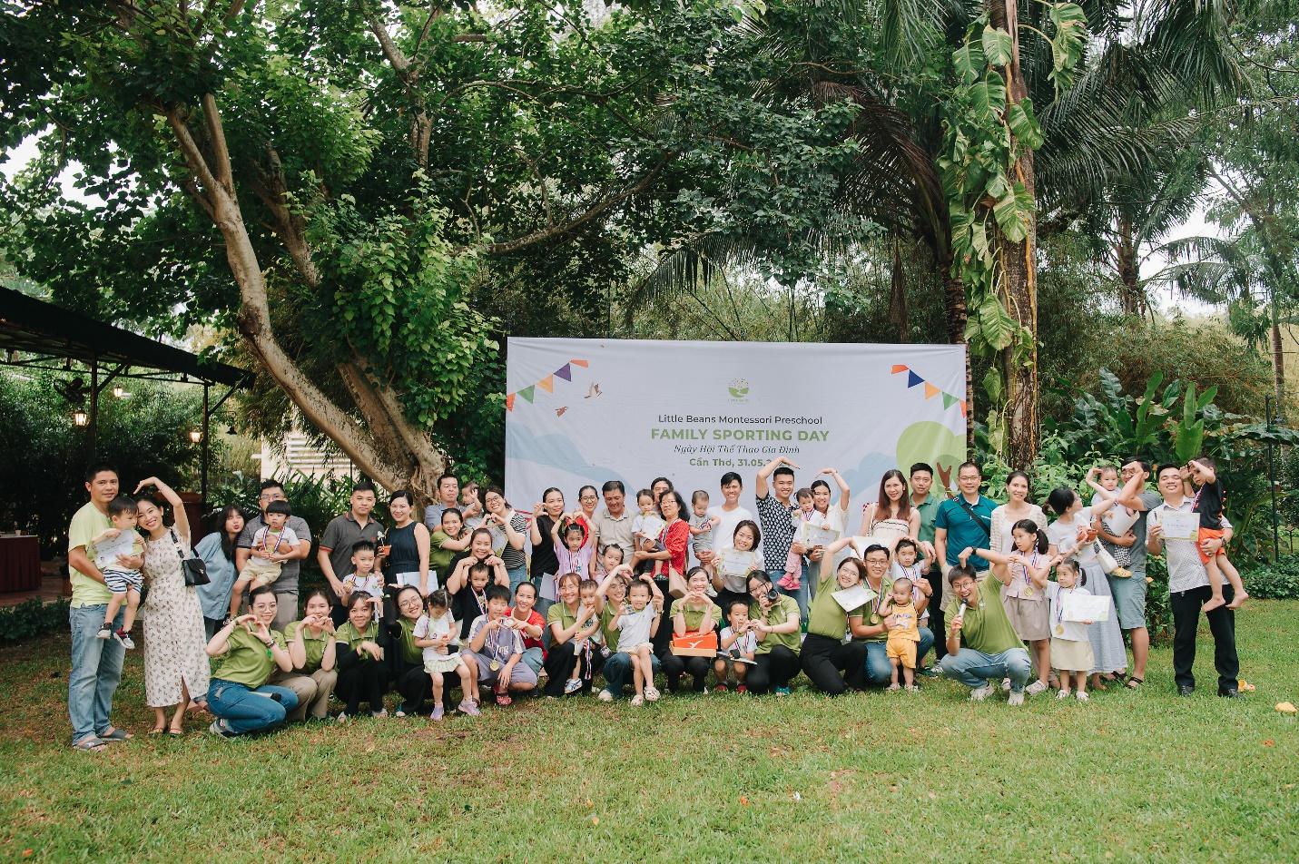 A group of people posing for a photo