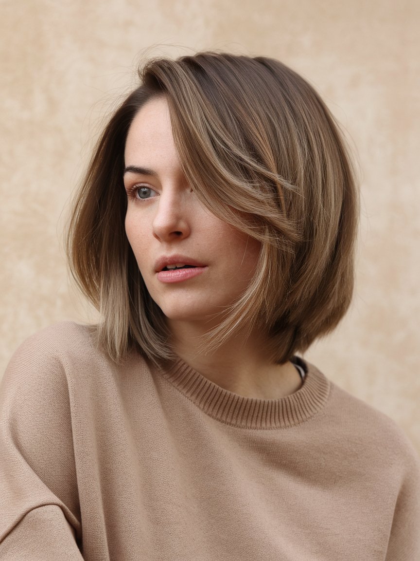 19. Layered Angled Bob