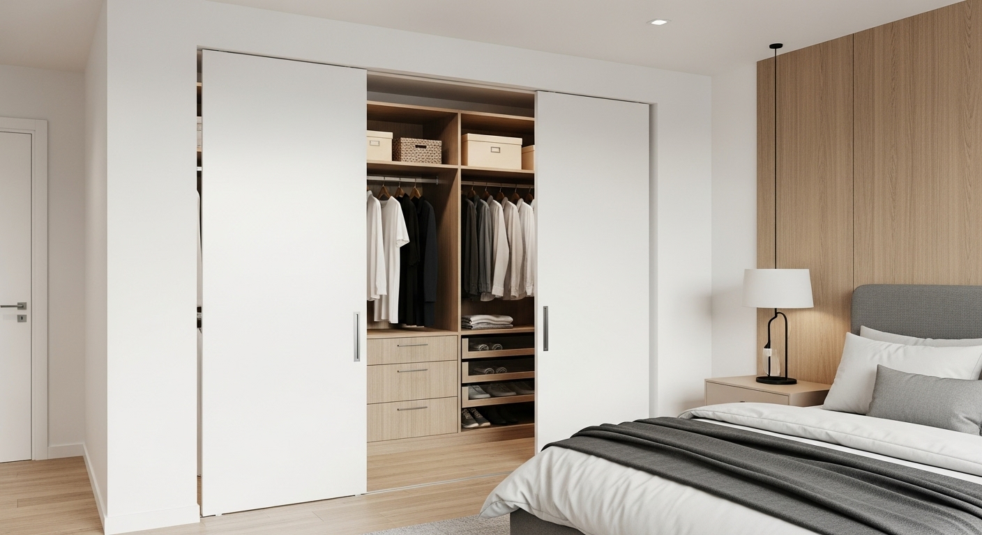 Recessed Track Closet Doors