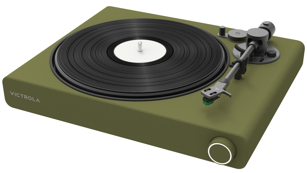 Victrola Stream Onyx in green color.