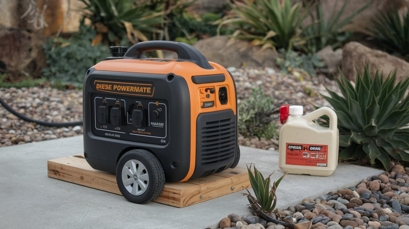  Diesel Powermate PM4500 4500 Watt Dual Fuel Compatible Portable Generator
