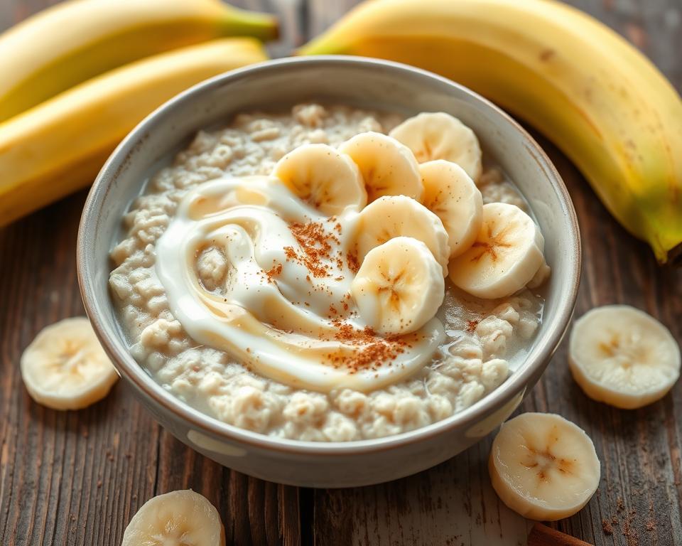 bananas and cream oatmeal