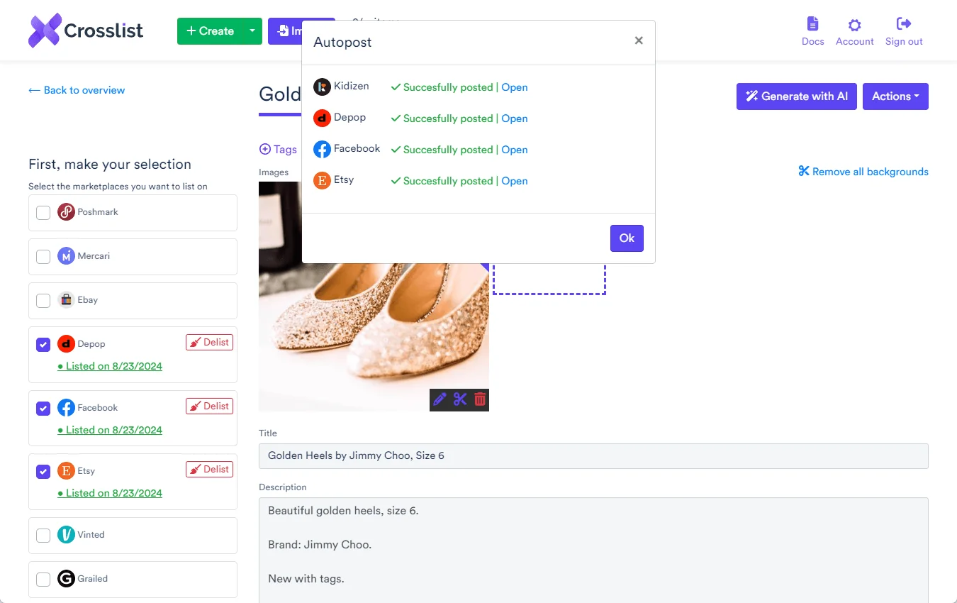 Crosslist Auto Posting