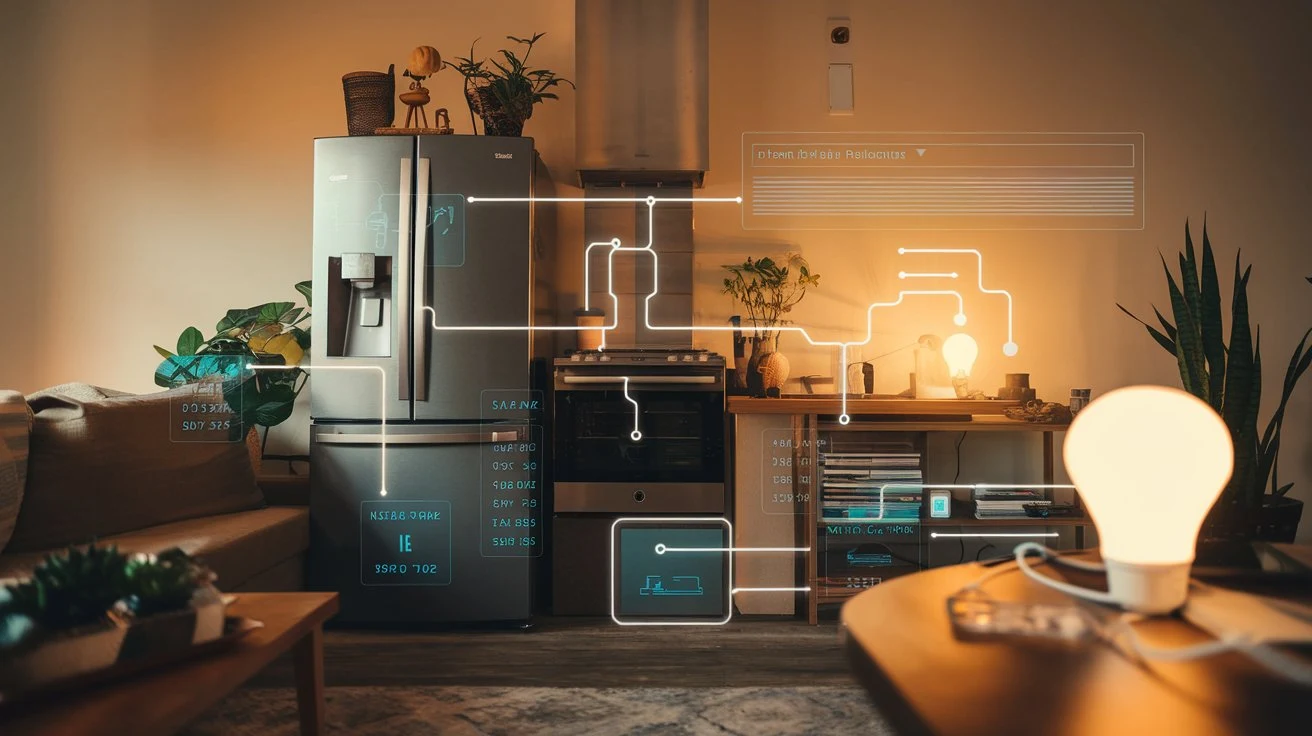 A conceptual image illustrating the role of artificial intelligence in enhancing ambient computing environments.