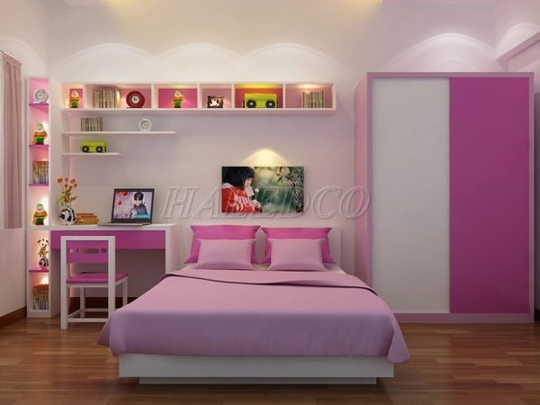 Đèn phòng ngủ cho bé tone hồng