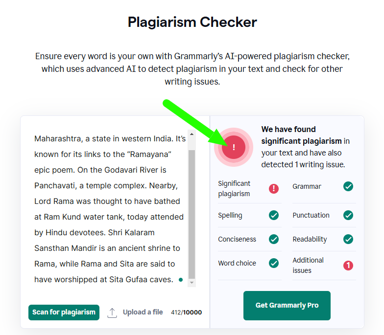 Grammarly Plagiarism Checker