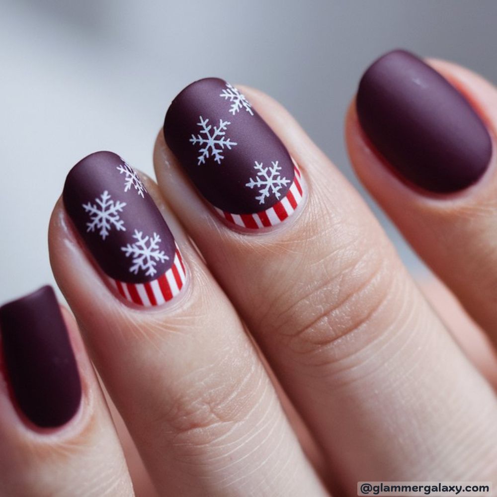 Winter Nail Ideas having Mysterious Dark Purple
