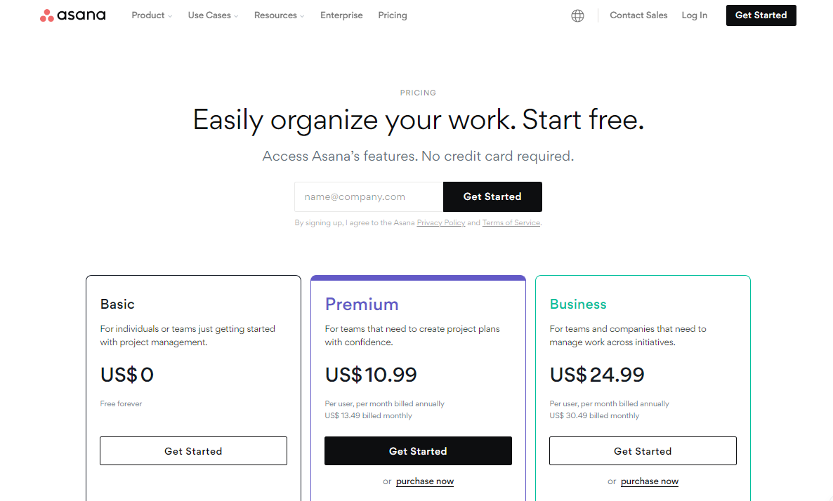 Asana Pricing