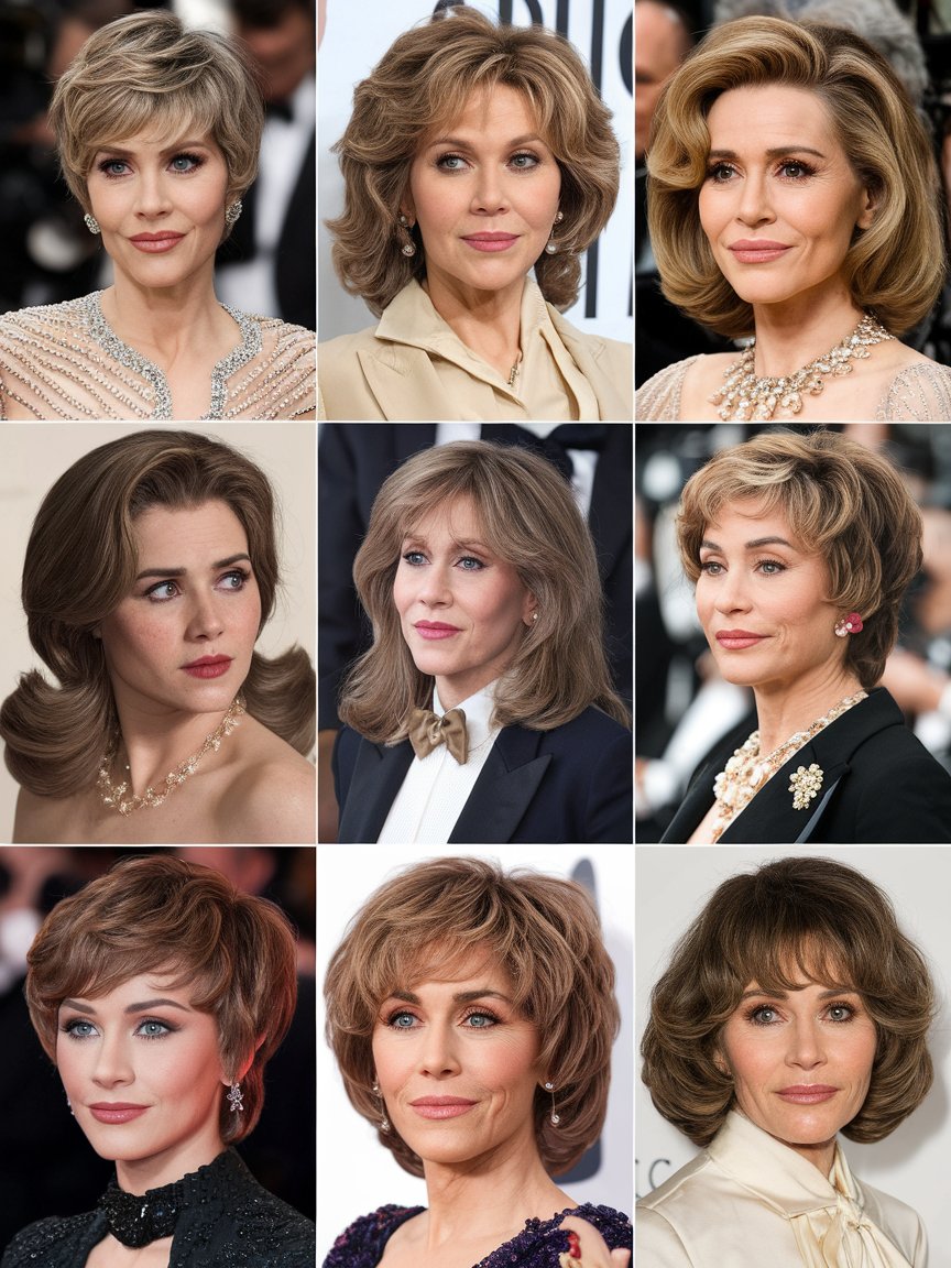 19. Hairstyles for Different Hair Types Inspired by Jane Fonda