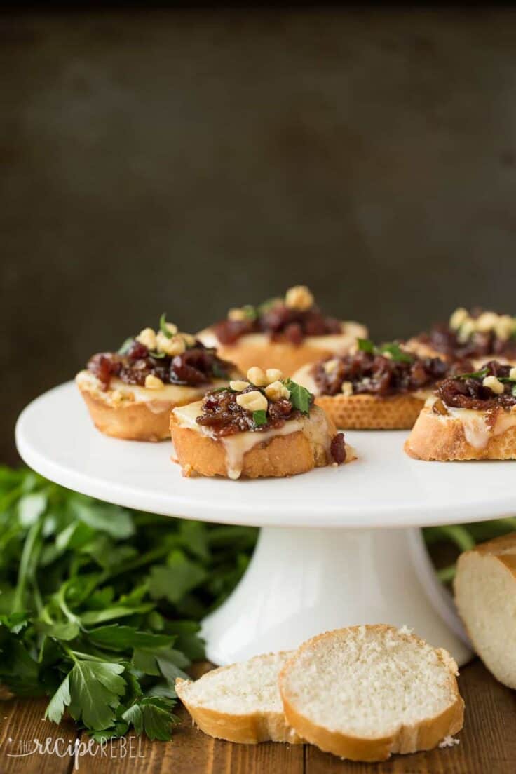 Cranberry Bacon Jam Crostini