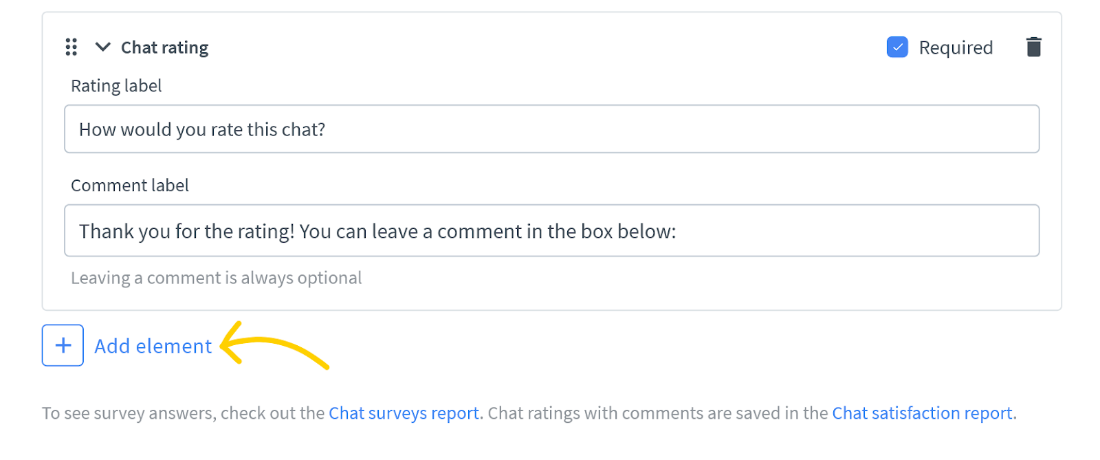 Add a field to post chat form.