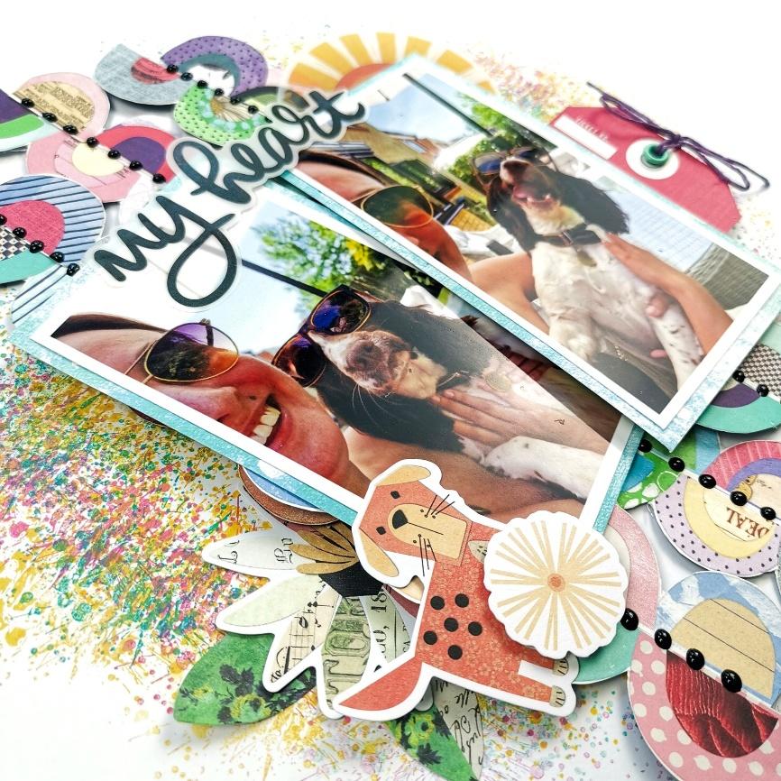 A scrapbook page with pictures of dogs and a dog

AI-generated content may be incorrect.