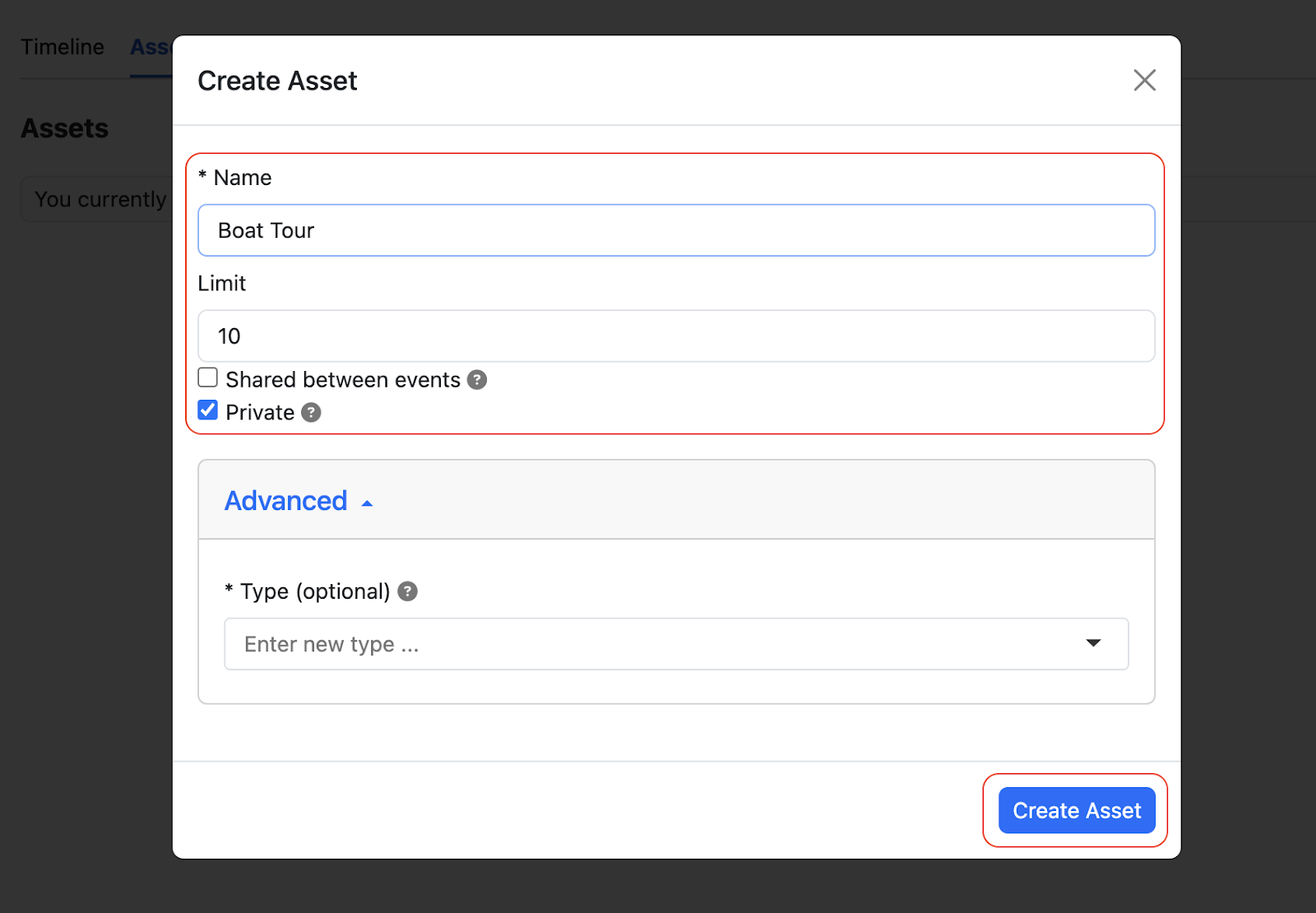 Create Assets and use the Advanced feature as needed.