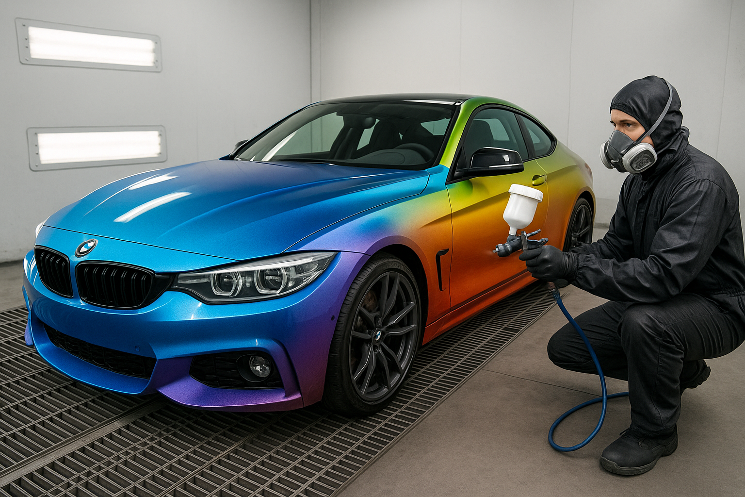 Car Painting done by Men