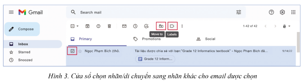 BÀI 4: THỰC HÀNH MỘT SỐ TÍNH NĂNG HỮU ÍCH CỦA DỊCH VỤ THƯ ĐIỆN TỬChào mừng các em đến với bài học ngày hôm nay!Thông qua video này, các em sẽ nắm được các kiến thức và kĩ năng như sau:Biết cách phân loại và đánh dấu thư điện tử.Thực hành phân loại và đánh dấu thư điện tử Gmail.HOẠT ĐỘNG KHỞI ĐỘNGTrong các nhà in, quán photo chúng ta thường thấy muốn in các file tài liệu chỉ cần thực hiện các thao tác in trên máy tính thì máy photo copy sẽ tự động in. Vậy làm thế nào để kết nối được máy tính và máy photocopy?HOẠT ĐỘNG HÌNH THÀNH KIẾN THỨC