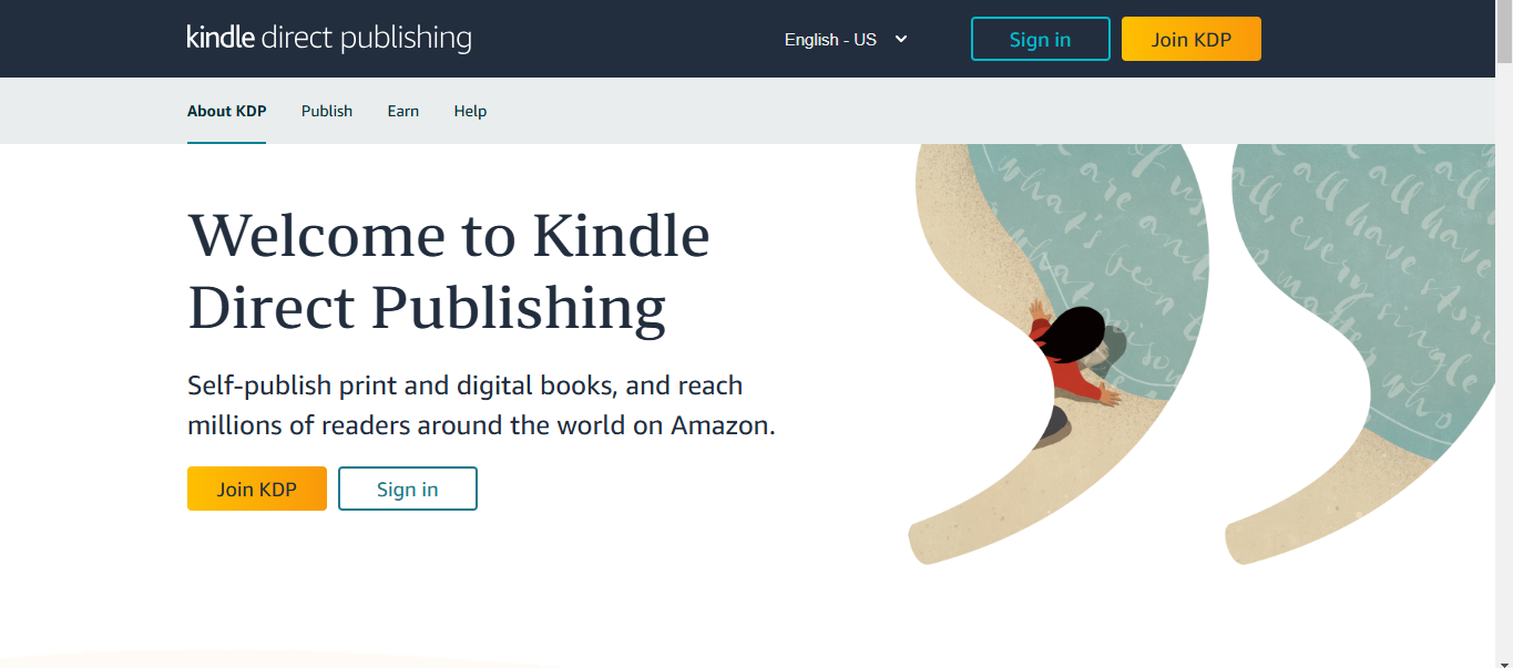 a screenshot of kindle direct publishing an author Website that Will Get You Noticed