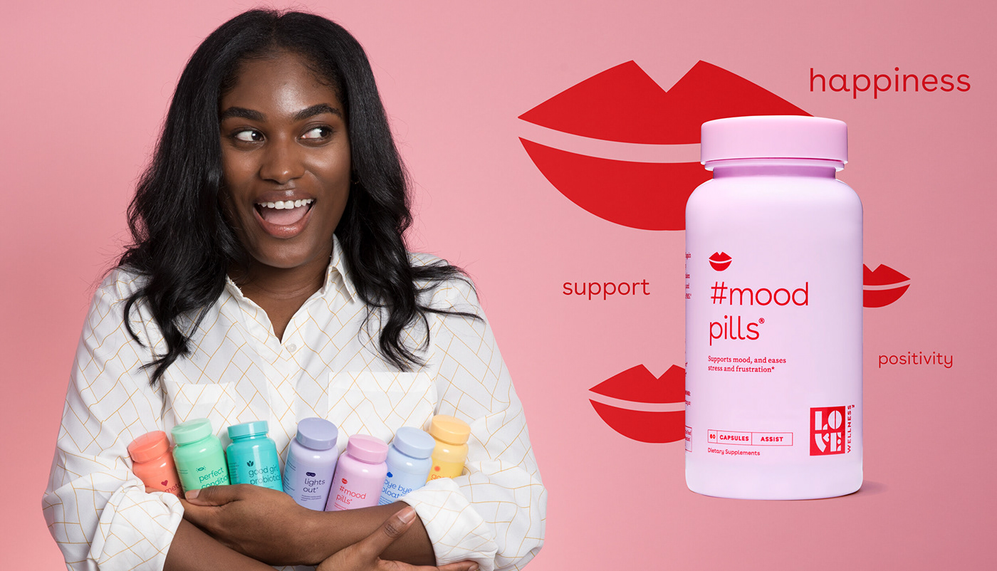 branding  Health Love Wellness logo identity Packaging vitamins natural colorful