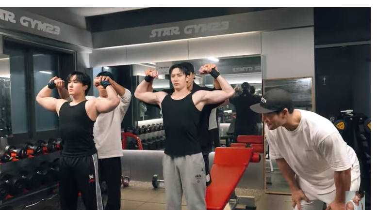 This contain an  image of  Kim Jong Kook's Gym Jong Kook, Changbin