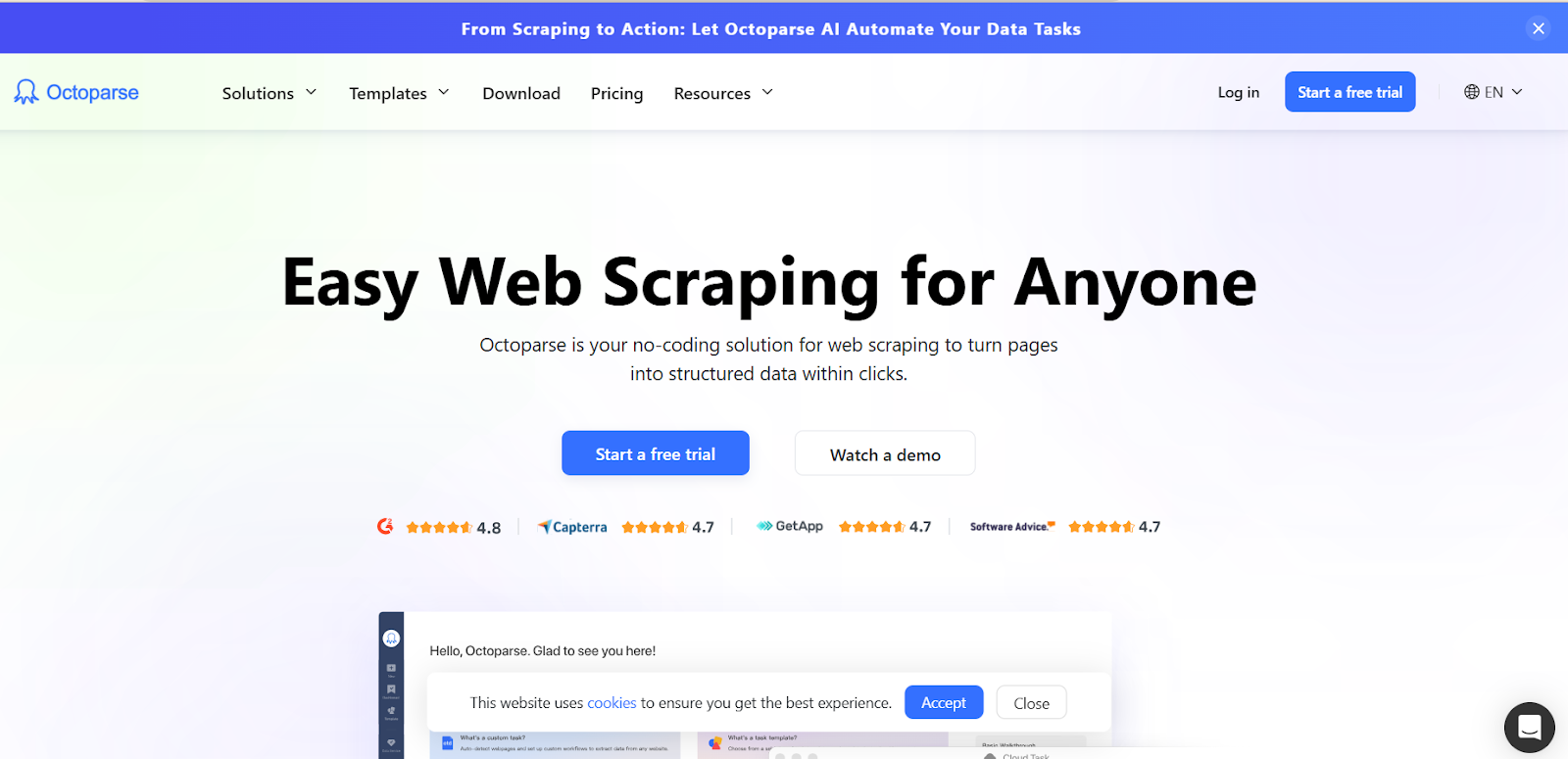 Octoparse website