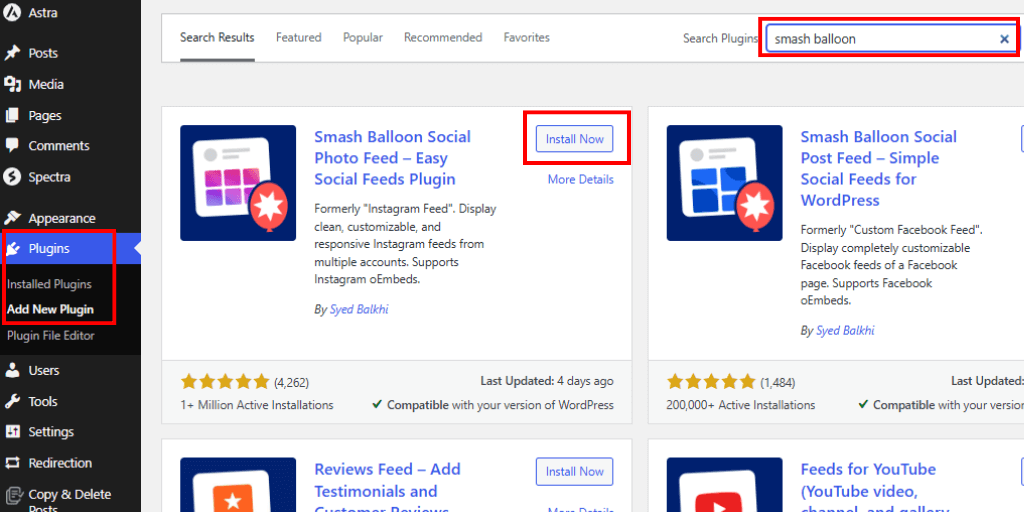 Install Smash Balloon