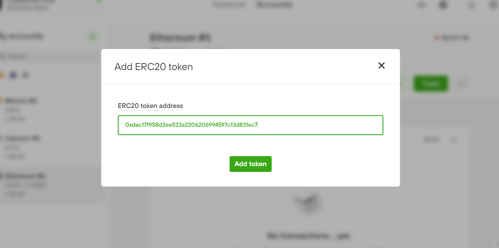 הכנסת טוקן של etherscan לארנק קריפטו