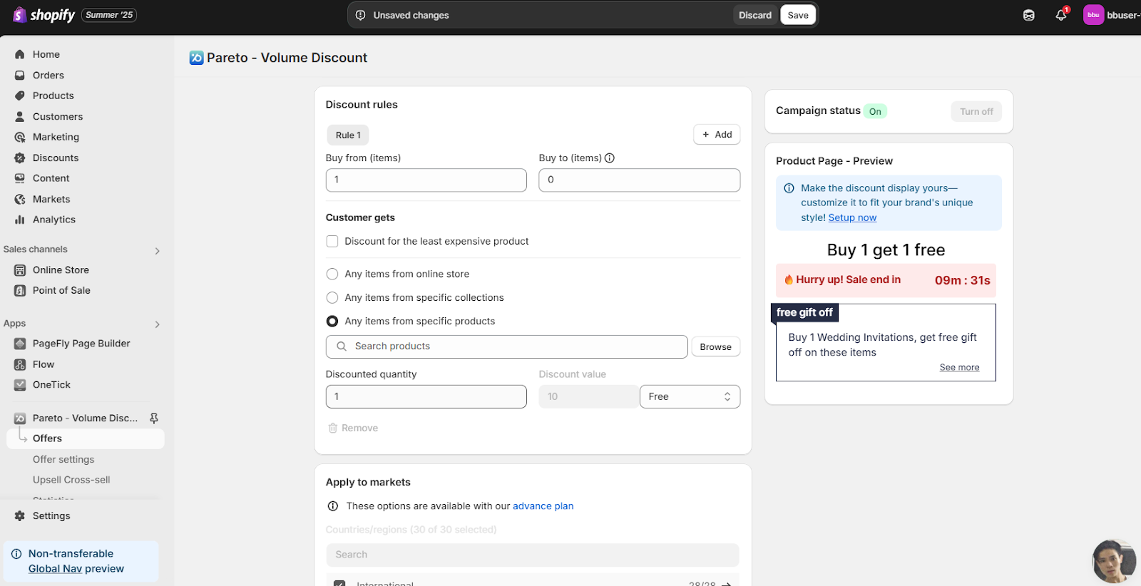 How to Create buy x get y discount
