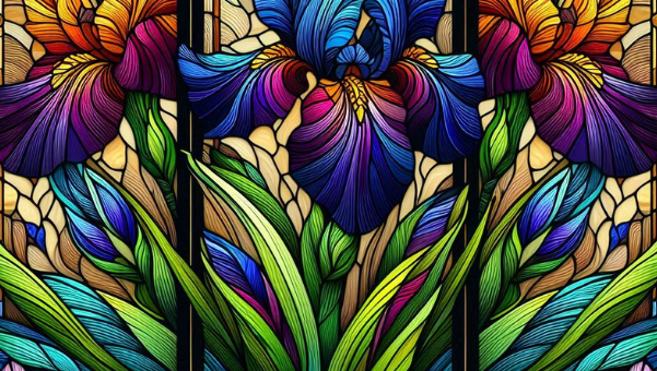 MMA Iris Stained Glass Hanging