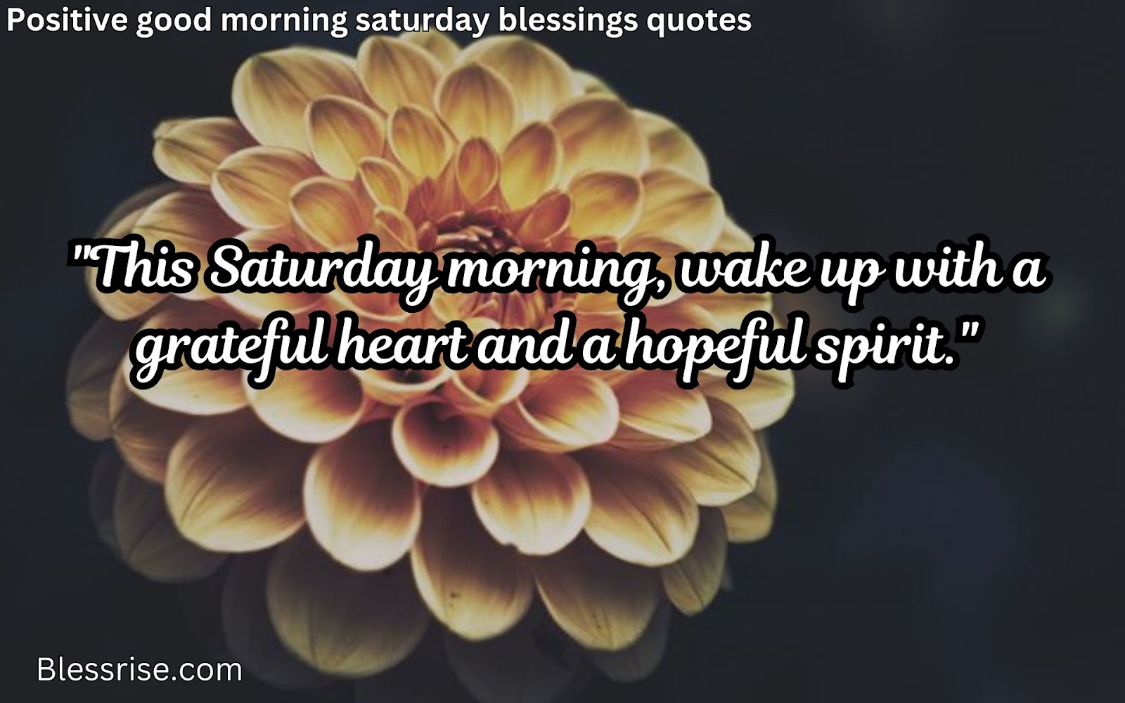 Saturday blessings
