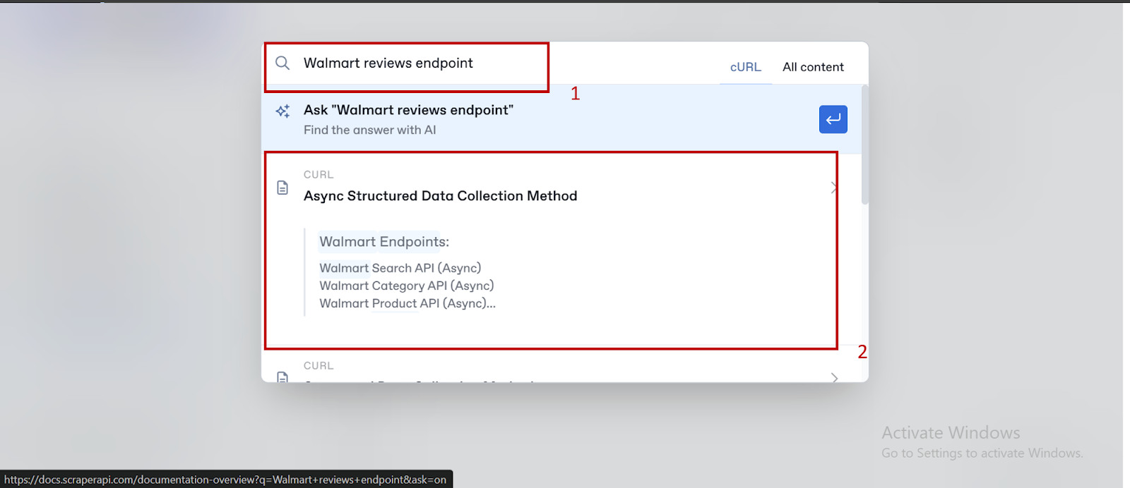 ScraperAPI resources about Walmart reviews endpoint