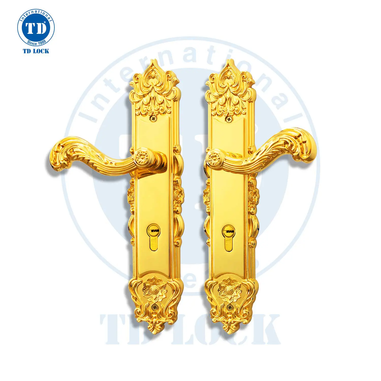 Khóa tay gạt cửa gỗ LOTUS - BDH-341341-G Gold